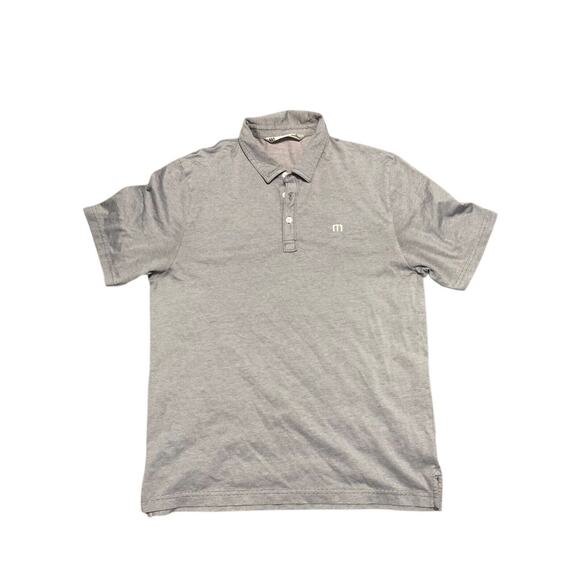 Travis Mathew Polo Shirt Men Large Gray Performance Golf Short Sleeve - Picture 1 of 9